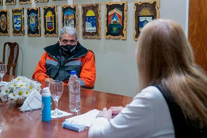 Aníbal Fernández, por entonces interventor de Yacimientos Carboníferos Río Turbio (YCRT), junto con Alicia Kirchner