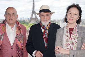 Anibal Jozami, Michelangelo Pistoletto y Diana Wechsler en París
