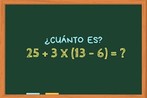 ¿Cuánto es 25 + 3 x (13 – 6)? El cálculo matemático que deja a todos confundidos con su resultado