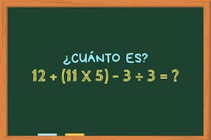 ¿Cuánto es 12 + (11 x 5) – 3 ÷ 3? El cálculo matemático que solo mentes brillantes pueden resolver en seis segundos