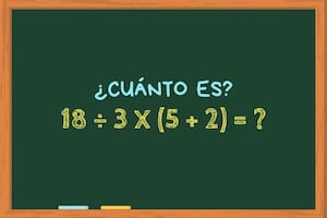 ¿Cuánto es 18 ÷ 3 x (5 + 2)? El cálculo matemático que solo el 6% de los usuarios logra resolver