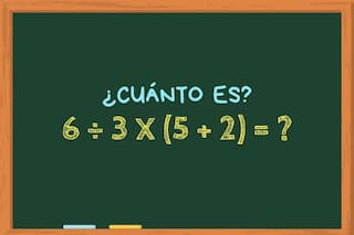 ¿Cuánto es 6 ÷ 3 x (5 + 2)? Resolvé este cálculo matemático en solo seis segundos y poné a prueba tus conocimientos
