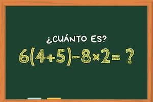 Animate a resolver este cálculo matemático y desafiá a tus amigos a lograrlo en menos de un minuto
