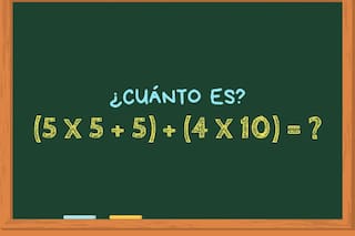¿Cuánto es (5 x 5 + 5) + (4 x 10)? El cálculo matemático que muy pocos pueden resolver en 20 segundos