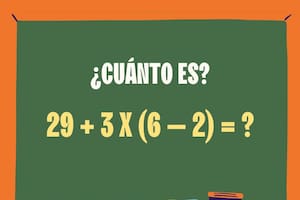 ¿Cuánto es 29 + 3 x (6 – 2)? El cálculo matemático que solo las mentes más veloces resuelven en diez segundos
