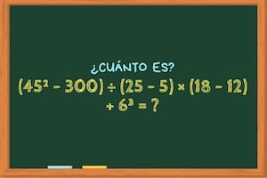Animate a resolver este ejercicio matemático en un minuto y poné a prueba todos tus conocimientos