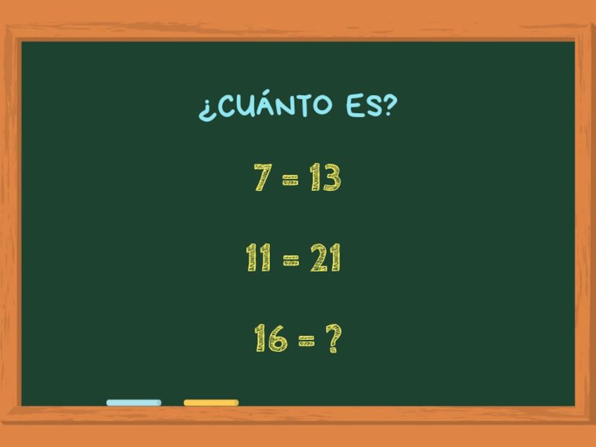 El acertijo matemático que solo mentes maestras pueden resolver: cuánto es 7=13, 11=21, 16=?