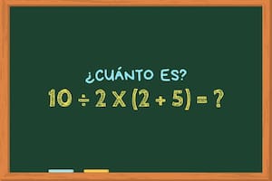 ¿Cuánto es 10 ÷ 2 x (2 + 5)? El cálculo matemático que solo las mentes más brillantes pueden resolver en siete segundos