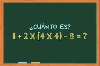 ¿Cuánto es 1 + 2 x (4 x 4) – 8? El cálculo matemático que solo el 1% de los usuarios termina en menos de diez segundos