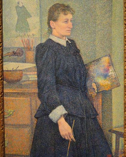 Anna Boch, c. 1889, retratada por Théo van Rysselberghe