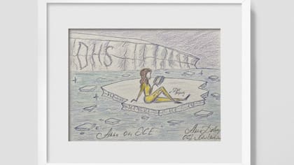 "Anna on Ice" el autorretrato en lápiz realizado por Anna Sorokin