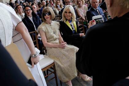 Anna Wintour y Donatella Versace en la conferencia de prensa previa a la apertura de la exhibición de 2018