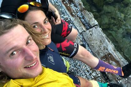 Anna y Robert en una de sus escaladas por el mundo