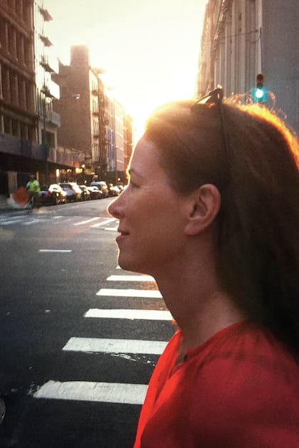 Anne en el centro porteño, durante una de sus visitas a Buenos Aires.
