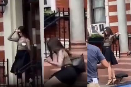 Anne Hathaway sufrió una caída durante el rodaje de El diablo viste a la moda, pero se levantó con mucho glamour (Foto: Captura de X)