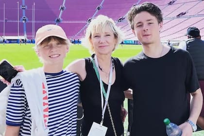 Anne Heche junto a sus dos hijos