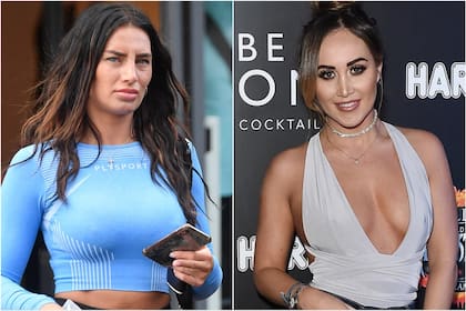 Annie Kilner (de celeste) y Lauryn Goodman, las dos mujeres implicadas en el caso de Kyle Walker