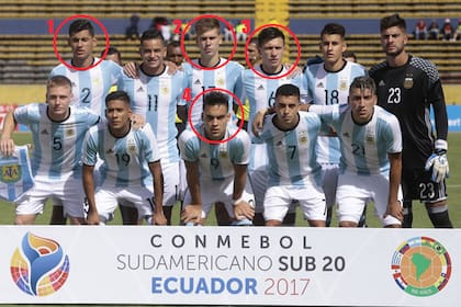 Año 2017, Sudamericano Sub 17 en Ecuador, y en el equipo de Batista estaban Cuti Romero (1), Foyth (2), Lisandro Martínez (3) y Lautaro Martínez (4)