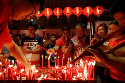 Año nuevo lunar en Indonesia. El rojo es el color tradicional de la celebración