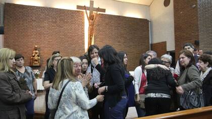 Anoche hubo una misa para el entorno de las víctimas