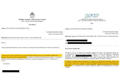Anses y Afip, sin datos