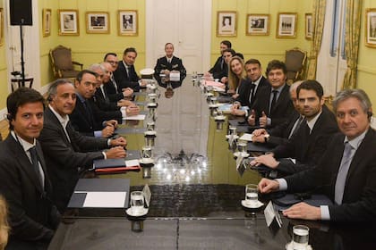 Anterior reunión de empresarios argentinos con el presidente Javier Milei y su par francés Emmanuel Macron.