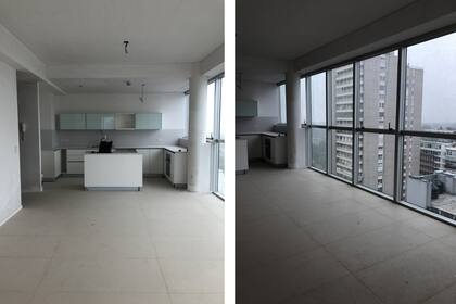 ANTES: La cocina tiene las mejores vistas de la ciudad desde el piso 18, pero necesitaba ser mejor aprovechada.