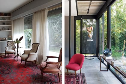 Antes, las persianas y la ambientación achicaban el espacio. Después, nuevas aberturas sin cortinas realzan la modernidad del concepto original.  