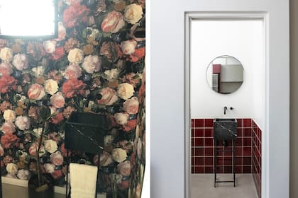 ANTES Y DESPUÉS. Adiós empapelado. Buena decisión conservar la bacha con patas.