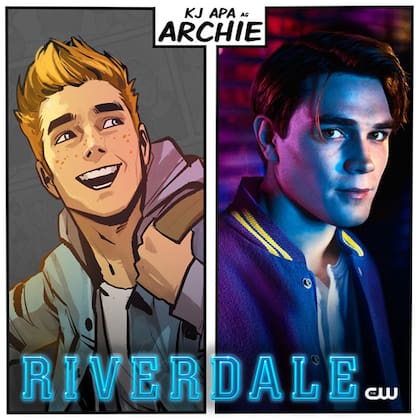 Antes y después: Archie en cómic, y Archie interpretado por KJ Apa
