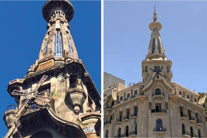 Antes y después de la Confitería El Molino, declarada Monumento Histórico Nacional y punto de encuentro de reconocidos políticos y artistas célebres de la época