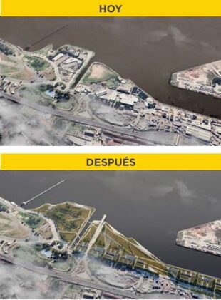 Antes y después del proyecto que quiere llevar adelante el Gobierno porteño en Costa Salguero