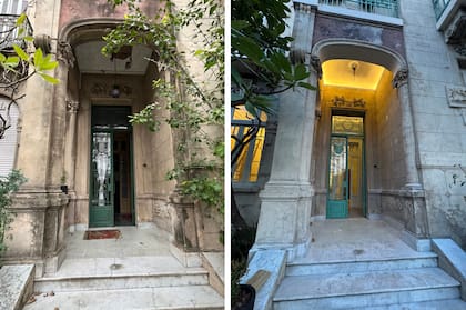 Antes y después. La casa fue recuperada respetando su valor patrimonial