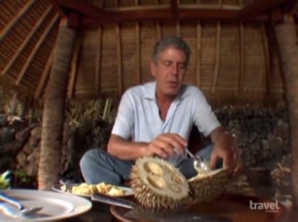 Anthony Bourdain también hizo comentarios sobre el fruto del durian