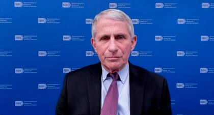 Anthony Fauci, en una reducida conferencia virtual con periodistas internacionales