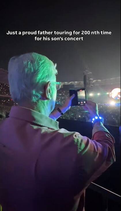 Anthony Martin apareció en el concierto de Coldplay y grabó el show desde el campo