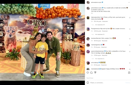 Anto Roccuzzo compartió las mejores postales del festejo de cumpleaños de su hijo manor (Foto: Instagram @antonelaroccuzzo)