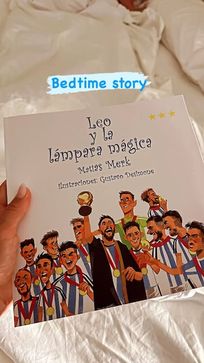 Anto Roccuzzo enseñó el libro que le lee a sus hijos antes de ir a dormir