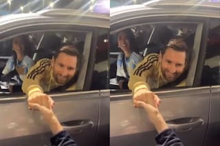 La reacción de Anto Roccuzzo cuando Charly García se acercó a saludar a Messi