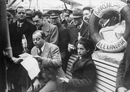 Antoine y Consuelo De Saint-Exupéry, de regreso a Francia en un viaje de 1935