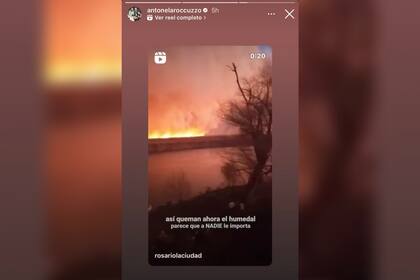 Antonela llamó a tomar conciencia sobre los incendios (Foto: Instagram @antonelaroccuzzo)