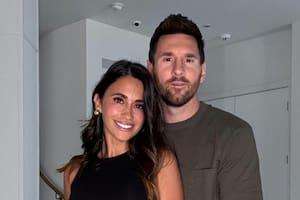Antonela Roccuzzo apoyó a Lionel Messi en la distancia