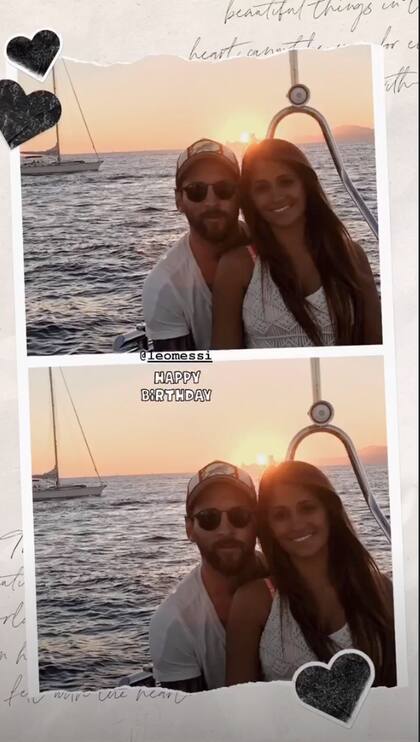 Antonela Roccuzzo compartió algunas fotos en su Instagram para saludar a su esposo Lionel Messi.