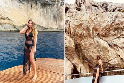 Antonela Roccuzzo en la Isla de Es Vedrá