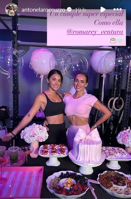 Antonela Roccuzzo estuvo presente en el cumpleaños de Romarey Ventura
