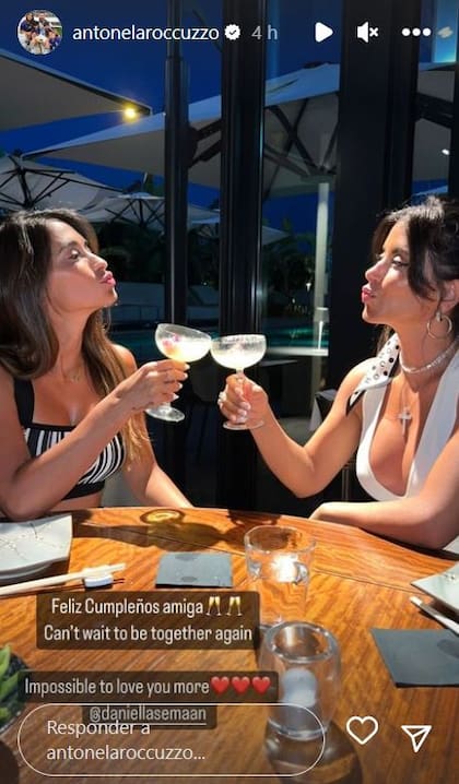 Antonela Roccuzzo festejó el cumple de su amiga Daniella Semaan