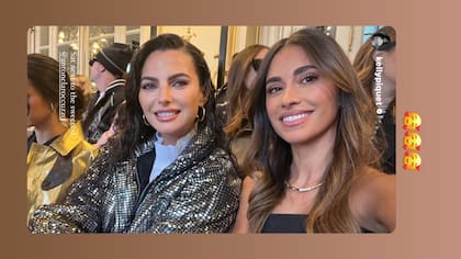 Antonela Roccuzzo junto a Kelly Piquet en la Semana de la Moda de París (Foto: Instagram/@antonelaroccuzzo)