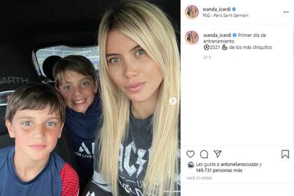 Antonela Roccuzzo le dio un like a un posteo de Wanda Nara junto a sus hijos