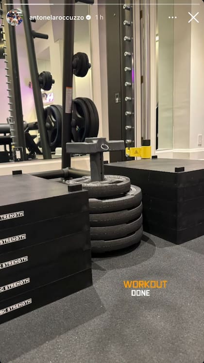 Antonela Roccuzzo mostró cómo fue su sesión de entrenamiento (Foto: Instagram @antonelaroccuzzo)