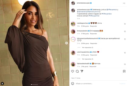 Antonela Roccuzzo participó de un lujoso evento de moda en el Miami Design District (Foto: Instagram @antonelaroccuzzo)
